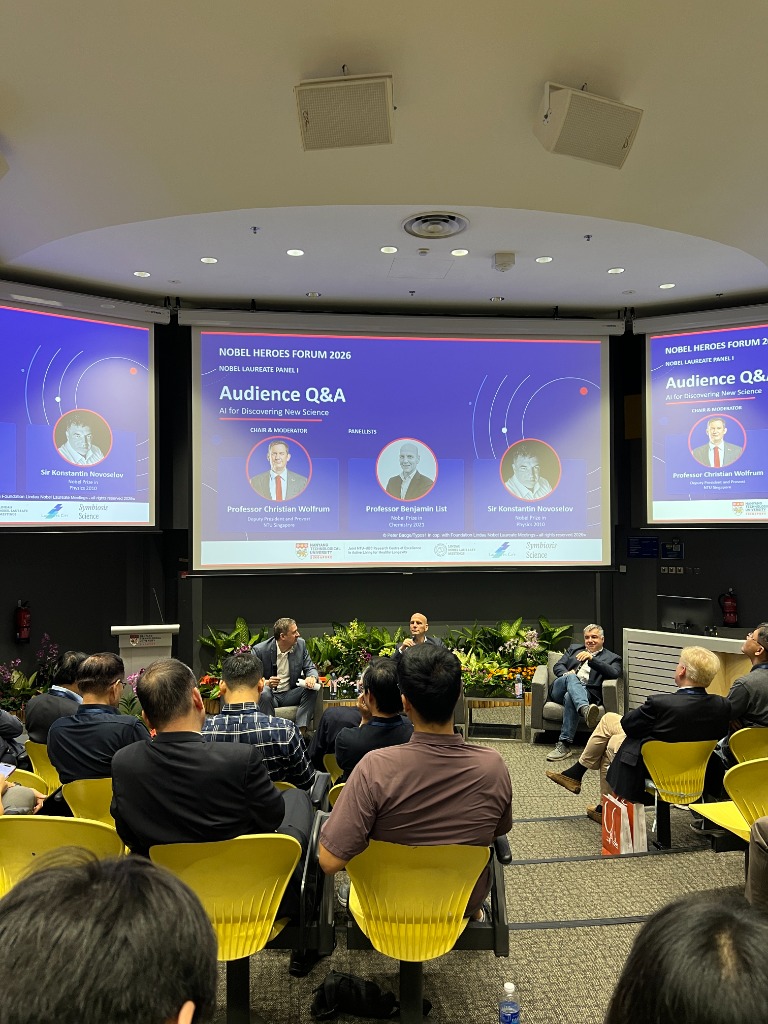 Panel I: Audience Q&A on AI for Discovering New Science with Professor Benjamin List and Sir Konstantin Novoselov.